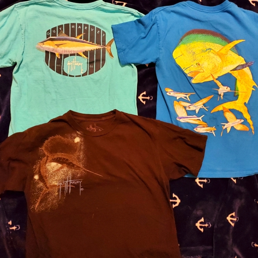 3 Guy Harvey T Shirts NWOT (2 small, one boys XL)